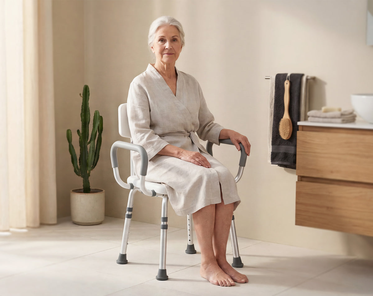 HOMLAND SHC20 Shower Chair for Seniors - Safe Bath Seat
